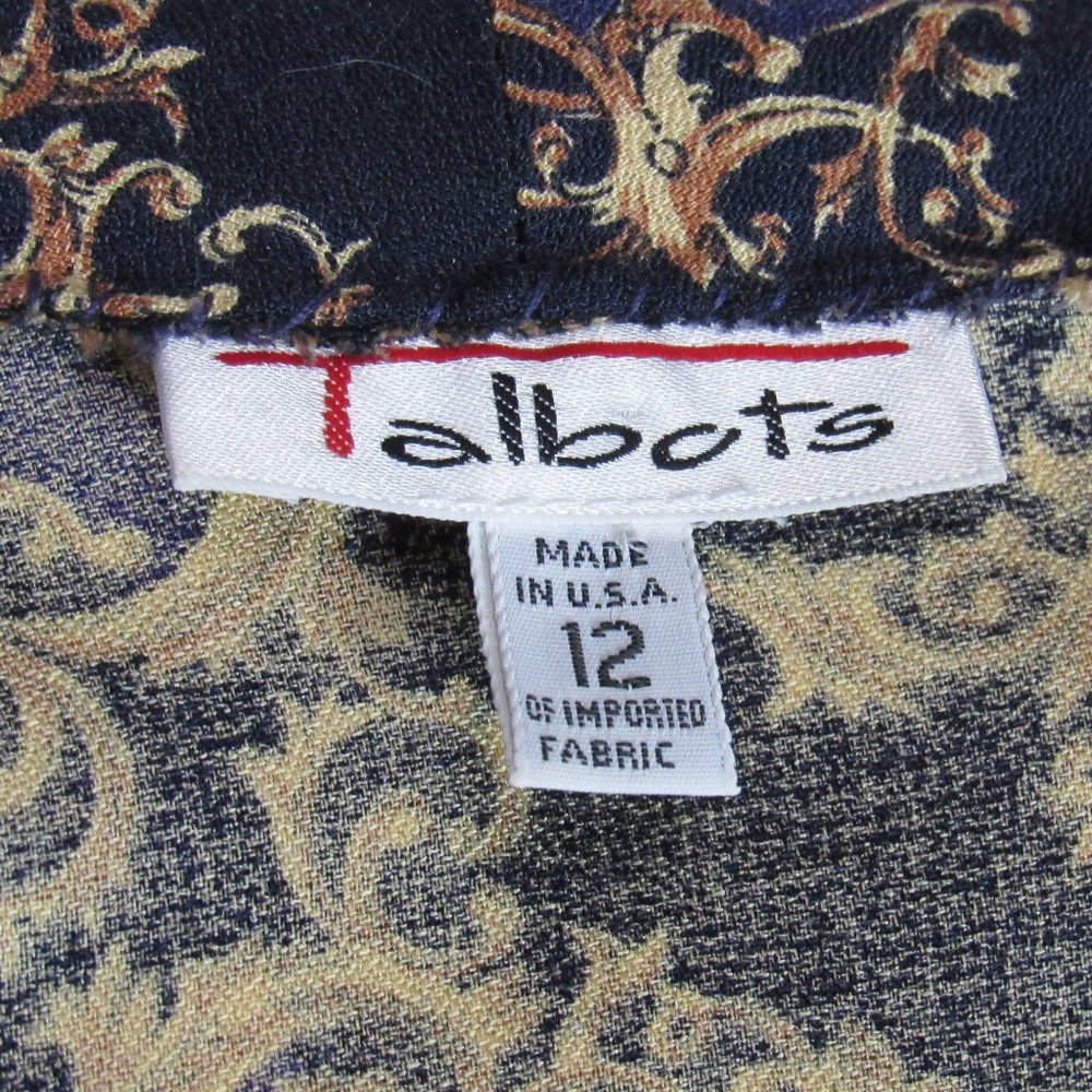 Patterned Talbots Button Up Blouse - Picture 10 of 10